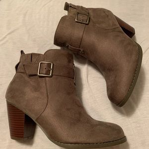 Tan Suede Torrid Booties